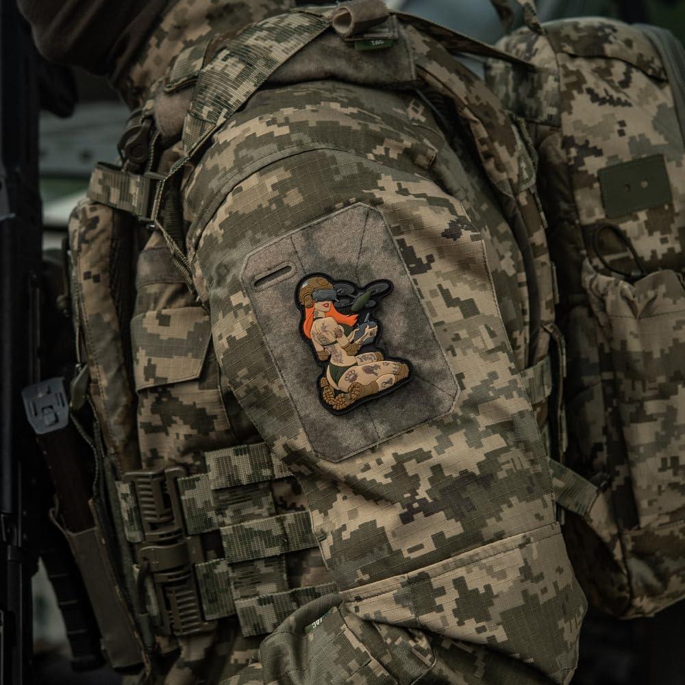 image:imageMTac Morale Patch Tactical Girl PVC Tactical Military Patch with Hook Fastener Backing Patches for Vest Backpacks Hats 5 SKANDINAVIK6 Redhead Hooligan Olive V1
