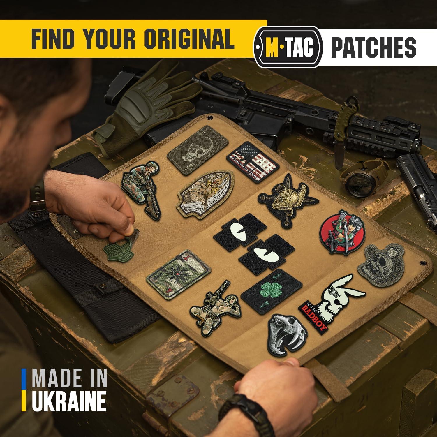 image:imageMTac Multicolor Tiger Eyes Morale Patches Compatible with Molle Tactical Patch Military Combat Hook Fasteners CamoBlack