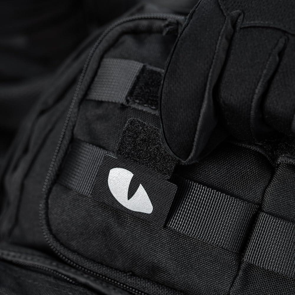 image:imageMTac Multicolor Tiger Eyes Morale Patches Compatible with Molle Tactical Patch Military Combat Hook Fasteners CamoReflective Black