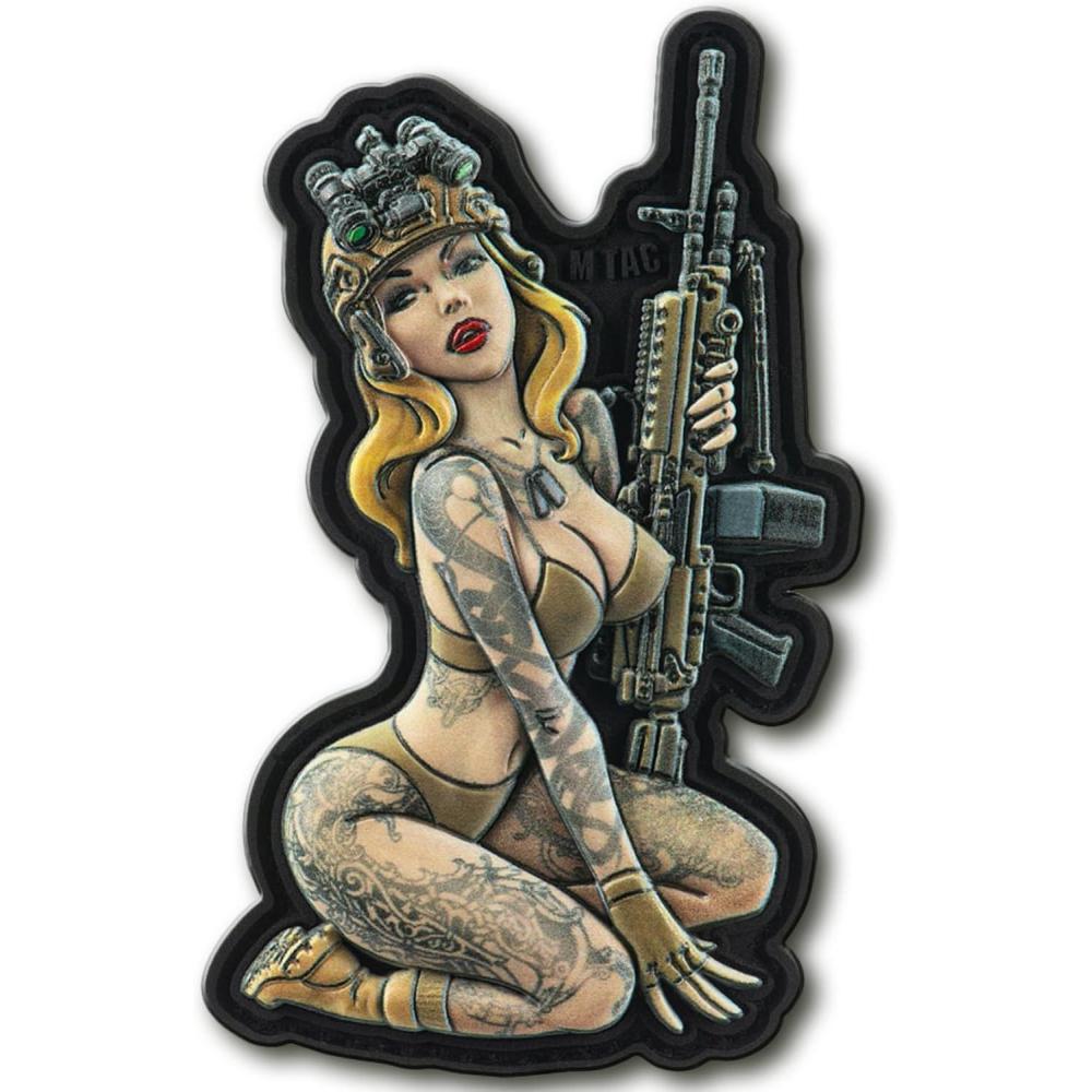 image:imageMTac Morale Patch Tactical Girl PVC Tactical Military Patch with Hook Fastener Backing Patches for Vest Backpacks Hats WhiteCoyoteOlive V25 SKANDINAVIK