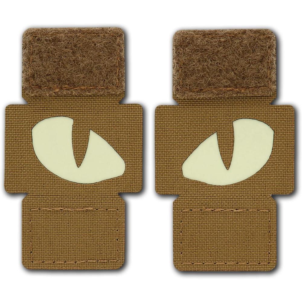 image:imageMTac Multicolor Tiger Eyes Morale Patches Compatible with Molle Tactical Patch Military Combat Hook Fasteners CamoCoyote