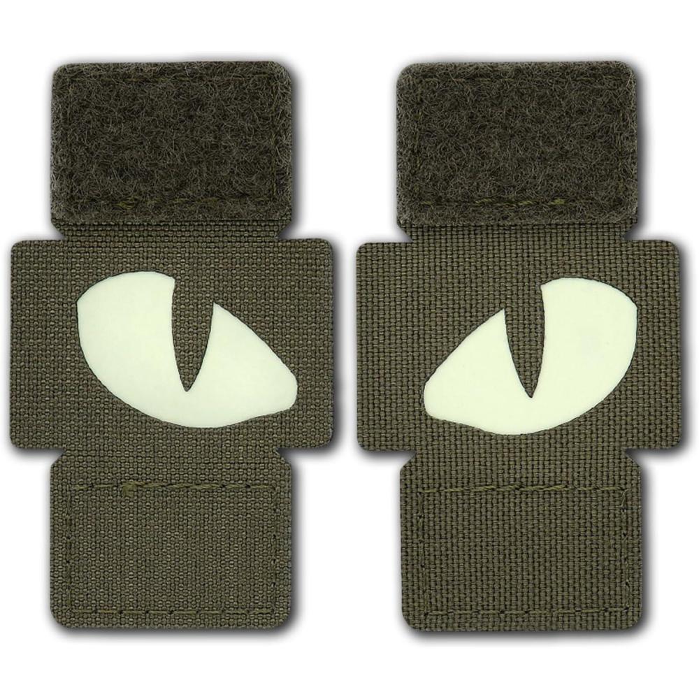 image:imageMTac Multicolor Tiger Eyes Morale Patches Compatible with Molle Tactical Patch Military Combat Hook Fasteners CamoRanger Green