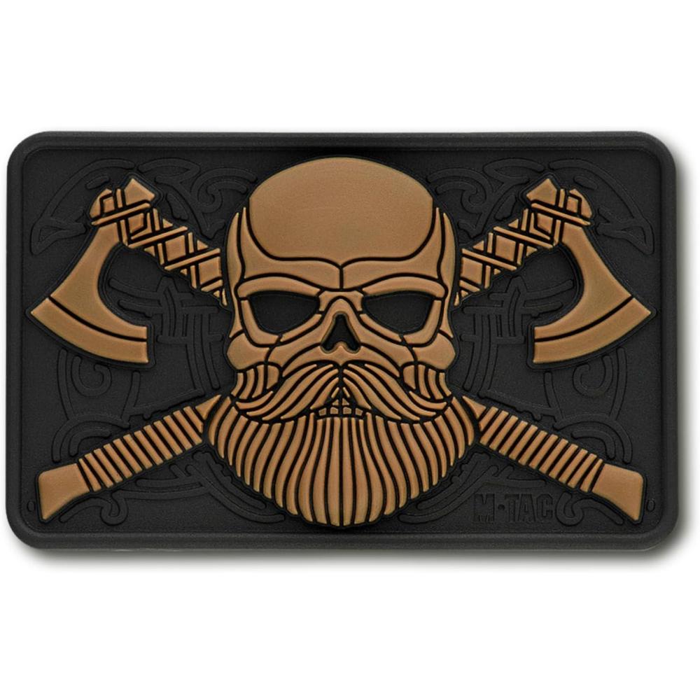 image:imageMTac Tactical Beard Skull Patch Morale Patch for Military Gear Army Patches for Clothes Jackets Backpacks Hats Patch with Hook FastenersBlackCoyote