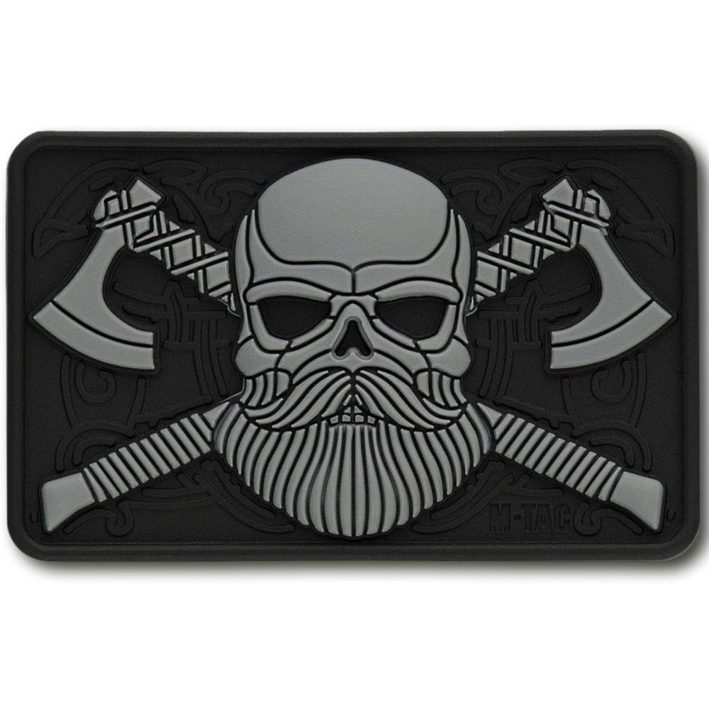 image:imageMTac Tactical Beard Skull Patch Morale Patch for Military Gear Army Patches for Clothes Jackets Backpacks Hats Patch with Hook FastenersBlackGrey