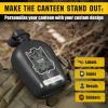 M-Tac Canteen Water Bottle – 1 Quart Water Canteen (34 Oz/1L) – Tactical Water Bottle for Military Hiking Camping Survival (Olive)(Black)