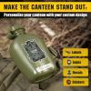 M-Tac Canteen Water Bottle – 1 Quart Water Canteen (34 Oz/1L) – Tactical Water Bottle for Military Hiking Camping Survival (Olive)(Olive)