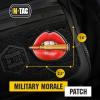 M-Tac Morale Patch Pink Lips with Bullet – PVC Tactical Military Patch with Hook Fastener Backing – Patches for Vest, Backpacks, Hats (Pink)(Red)