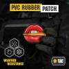 M-Tac Morale Patch Pink Lips with Bullet – PVC Tactical Military Patch with Hook Fastener Backing – Patches for Vest, Backpacks, Hats (Pink)(Red)