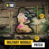 M-Tac Morale Patch Tactical Girl – PVC Tactical Military Patch with Hook Fastener Backing – Patches for Vest, Backpacks, Hats (White/Coyote/Olive V2)(White/Pink/Olive V2)