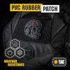 M-Tac Morale Patches 3D PVC – Tactical Operator Skull Patches for Vest, Backpacks, Hats – Tactical Military Patch with Hook Fastener Backing (Black)(Black/Red)