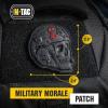M-Tac Morale Patches 3D PVC – Tactical Operator Skull Patches for Vest, Backpacks, Hats – Tactical Military Patch with Hook Fastener Backing (Black)(Black/Red)