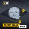 M-Tac Morale Patches 3D PVC – Tactical Operator Skull Patches for Vest, Backpacks, Hats – Tactical Military Patch with Hook Fastener Backing (Black)(Grey)