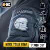 M-Tac Morale Patches 3D PVC – Tactical Operator Skull Patches for Vest, Backpacks, Hats – Tactical Military Patch with Hook Fastener Backing (Black)(Grey)