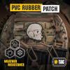 M-Tac Morale Patches 3D PVC – Tactical Operator Skull Patches for Vest, Backpacks, Hats – Tactical Military Patch with Hook Fastener Backing (Black)(White)