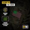 M-Tac Patch Vintage USA Flag – Tactical GITD Stars American Military Flag Patch Hook and Loop Fastener (Molle Full Color/Ranger Green)(Standart)