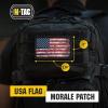 M-Tac Patch Vintage USA Flag – Tactical GITD Stars American Military Flag Patch Hook and Loop Fastener (Molle Full Color/Ranger Green)(Vintage Standard)