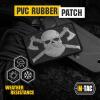 M-Tac Tactical Beard Skull Patch – Morale Patch for Military Gear Army Patches for Clothes, Jackets, Backpacks, Hats Patch with Hook Fasteners(Black/Grey)