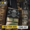 M-Tac Tactical Beard Skull Patch – Morale Patch for Military Gear Army Patches for Clothes, Jackets, Backpacks, Hats Patch with Hook Fasteners(Black/Grey)