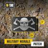 M-Tac Tactical Beard Skull Patch – Morale Patch for Military Gear Army Patches for Clothes, Jackets, Backpacks, Hats Patch with Hook Fasteners(Black/Grey)