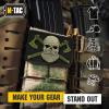 M-Tac Tactical Beard Skull Patch – Morale Patch for Military Gear Army Patches for Clothes, Jackets, Backpacks, Hats Patch with Hook Fasteners(Black/Olive)