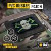 M-Tac Tactical Beard Skull Patch – Morale Patch for Military Gear Army Patches for Clothes, Jackets, Backpacks, Hats Patch with Hook Fasteners(Black/Olive)