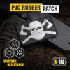 M-Tac Tactical Beard Skull Patch – Morale Patch for Military Gear Army Patches for Clothes, Jackets, Backpacks, Hats Patch with Hook Fasteners(Black/White)