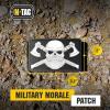 M-Tac Tactical Beard Skull Patch – Morale Patch for Military Gear Army Patches for Clothes, Jackets, Backpacks, Hats Patch with Hook Fasteners(Black/White)