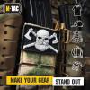 M-Tac Tactical Beard Skull Patch – Morale Patch for Military Gear Army Patches for Clothes, Jackets, Backpacks, Hats Patch with Hook Fasteners(Black/White)