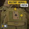 M-Tac Tactical Morale Patch for Military Gear – Ace of Spades Patch Death Card – Army Patches for Clothes, Jackets, Backpacks, Hats – Combat Hook and Loop Patches (Black/GITD)(Ranger Green / Black)