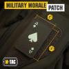 M-Tac Tactical Morale Patch for Military Gear – Ace of Spades Patch Death Card – Army Patches for Clothes, Jackets, Backpacks, Hats – Combat Hook and Loop Patches (Black/GITD)(Ranger Green / GITD)