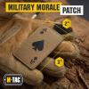 M-Tac Tactical Morale Patch for Military Gear – Ace of Spades Patch Death Card – Army Patches for Clothes, Jackets, Backpacks, Hats – Combat Hook and Loop Patches (Black/GITD)(Coyote / Black)