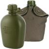 M-Tac Canteen Water Bottle – 1 Quart Water Canteen (34 Oz/1L) – Tactical Water Bottle for Military Hiking Camping Survival (Olive)(Bottle & Cover Olive)