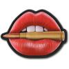 M-Tac Morale Patch Pink Lips with Bullet – PVC Tactical Military Patch with Hook Fastener Backing – Patches for Vest, Backpacks, Hats (Pink)(Red)