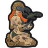 M-Tac Morale Patch Tactical Girl – PVC Tactical Military Patch with Hook Fastener Backing – Patches for Vest, Backpacks, Hats (White/Coyote/Olive V2)(№6 Redhead Hooligan Olive V1)