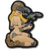 M-Tac Morale Patch Tactical Girl – PVC Tactical Military Patch with Hook Fastener Backing – Patches for Vest, Backpacks, Hats (White/Coyote/Olive V2)(Yellow/MC V2)