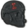M-Tac Morale Patches 3D PVC – Tactical Operator Skull Patches for Vest, Backpacks, Hats – Tactical Military Patch with Hook Fastener Backing (Black)(Black/Red)