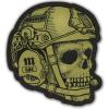 M-Tac Morale Patches 3D PVC – Tactical Operator Skull Patches for Vest, Backpacks, Hats – Tactical Military Patch with Hook Fastener Backing (Black)(Green)