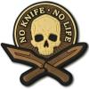 M-Tac Morale Patches No Knife No Life PVC 3D Military Tactical(Coyote)