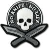 M-Tac Morale Patches No Knife No Life PVC 3D Military Tactical(Grey / Black)