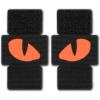M-Tac Multicolor Tiger Eyes Morale Patches Compatible with Molle Tactical Patch Military Combat Hook Fasteners (Camo)(BLACK/RED)