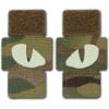 M-Tac Multicolor Tiger Eyes Morale Patches Compatible with Molle Tactical Patch Military Combat Hook Fasteners (Camo)(Camo)