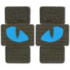 M-Tac Multicolor Tiger Eyes Morale Patches Compatible with Molle Tactical Patch Military Combat Hook Fasteners (Camo)(Ranger Green/Blue/GID)