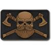 M-Tac Tactical Beard Skull Patch – Morale Patch for Military Gear Army Patches for Clothes, Jackets, Backpacks, Hats Patch with Hook Fasteners(Black/Coyote)