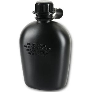 M-Tac Canteen Water Bottle – 1 Quart Water Canteen (34 Oz/1L) – Tactical Water Bottle for Military Hiking Camping Survival (Olive)(Black)