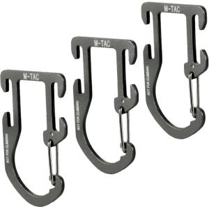 M-Tac Carabiner Clip Molle Compatible Snap Hook for Tactical Vest Backpack D-Ring(3 Pieces)