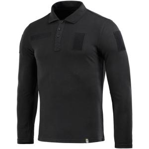 M-Tac Long Sleeve Tactical Polo Shirt for Men – Men’s Military Polo Shirt for Work, Outdoor, Tactical & Law Enforcement Gear(Black)
