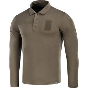 M-Tac Long Sleeve Tactical Polo Shirt for Men – Men’s Military Polo Shirt for Work, Outdoor, Tactical & Law Enforcement Gear(Dark Olive)
