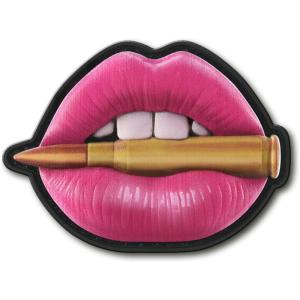 M-Tac Morale Patch Pink Lips with Bullet – PVC Tactical Military Patch with Hook Fastener Backing – Patches for Vest, Backpacks, Hats (Pink)(Pink)