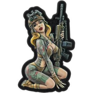 M-Tac Morale Patch Tactical Girl – PVC Tactical Military Patch with Hook Fastener Backing – Patches for Vest, Backpacks, Hats (White/Coyote/Olive V2)(№5 Japan)
