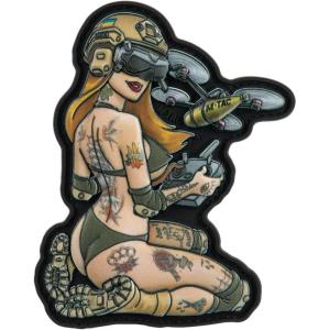 M-Tac Morale Patch Tactical Girl – PVC Tactical Military Patch with Hook Fastener Backing – Patches for Vest, Backpacks, Hats (White/Coyote/Olive V2)(№6 Hooligan Olive V2)